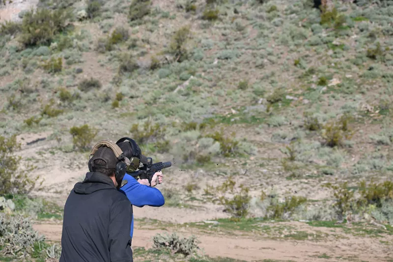 Image: Table Mesa is a popular site for recreational target shooters in Arizona.