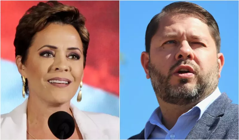 Image: Kari Lake and Ruben Gallego