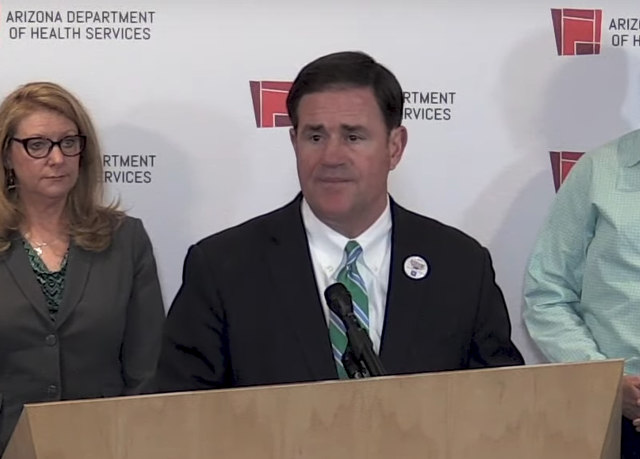 Arizona Governor Doug Ducey declares a state of emergency over the novel coronavirus on March 11, 2020.