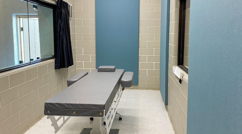 Image: an execution chamber at a prison