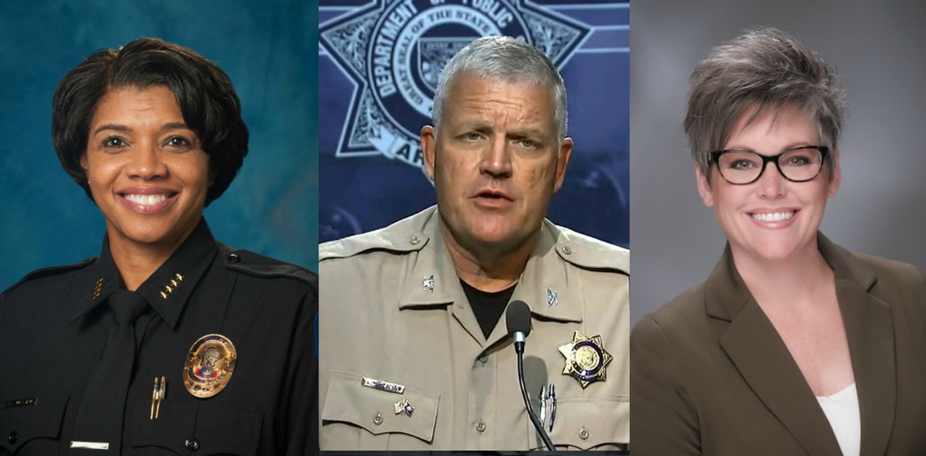 Phoenix Police Chief Jeri Williams, former Mesa Police Chief and Department of Public Safety Director Frank Milstead, and Secretary of State Katie Hobbs