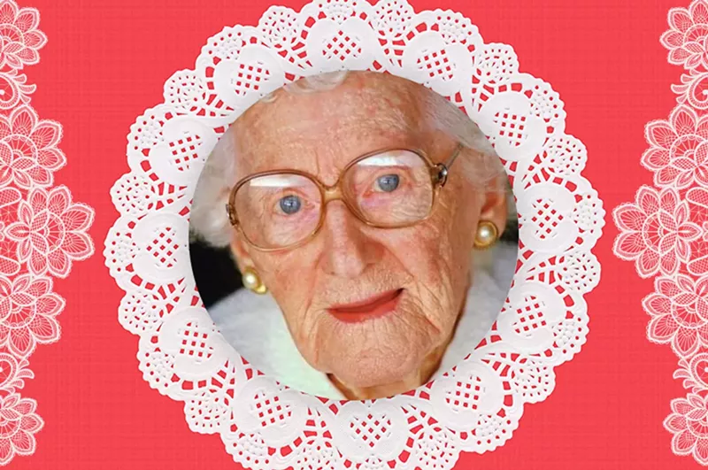 Image: a photo of an old woman