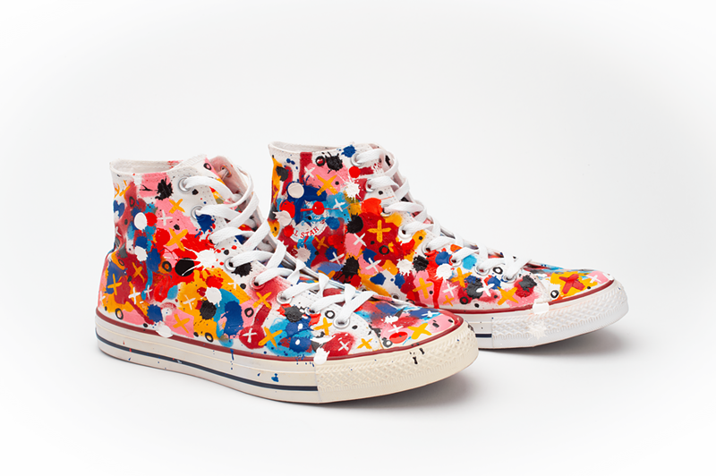 Image: A decorated pair of sneakers.
