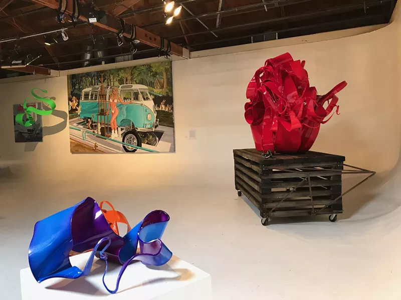 Image: Randy Slack and Pete Deise's work on view at monOrchid during Art Detour.