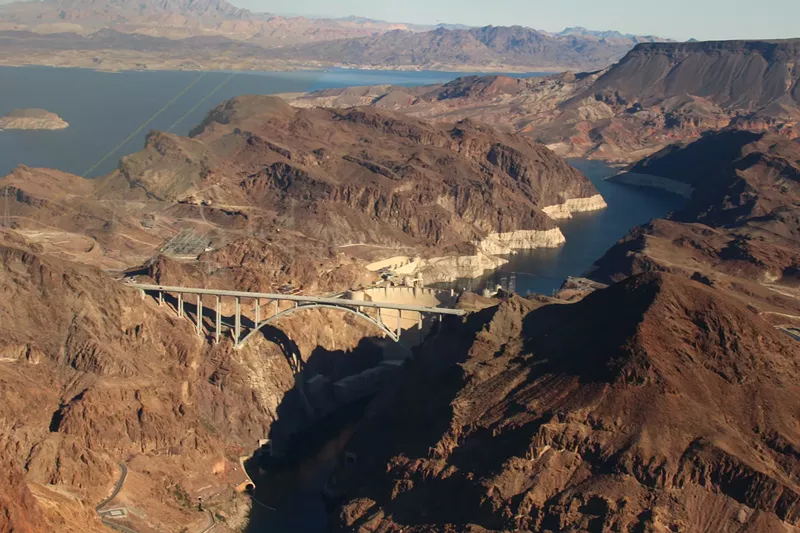 Image: The Hoover Dam and Lake Mead.