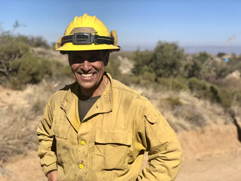 Image: Francisco X. Aguirre-Proano, an incarcerated firefighter on the Florence Prison crew.