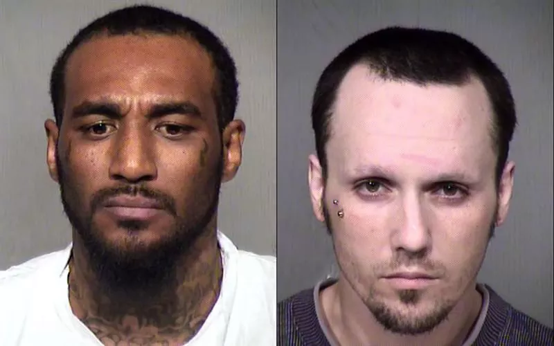 Image: Dwight Miles and Rodney Bowe are both accused of murdering their girlfriends after prosecutors reduced or dropped domestic violence charges.