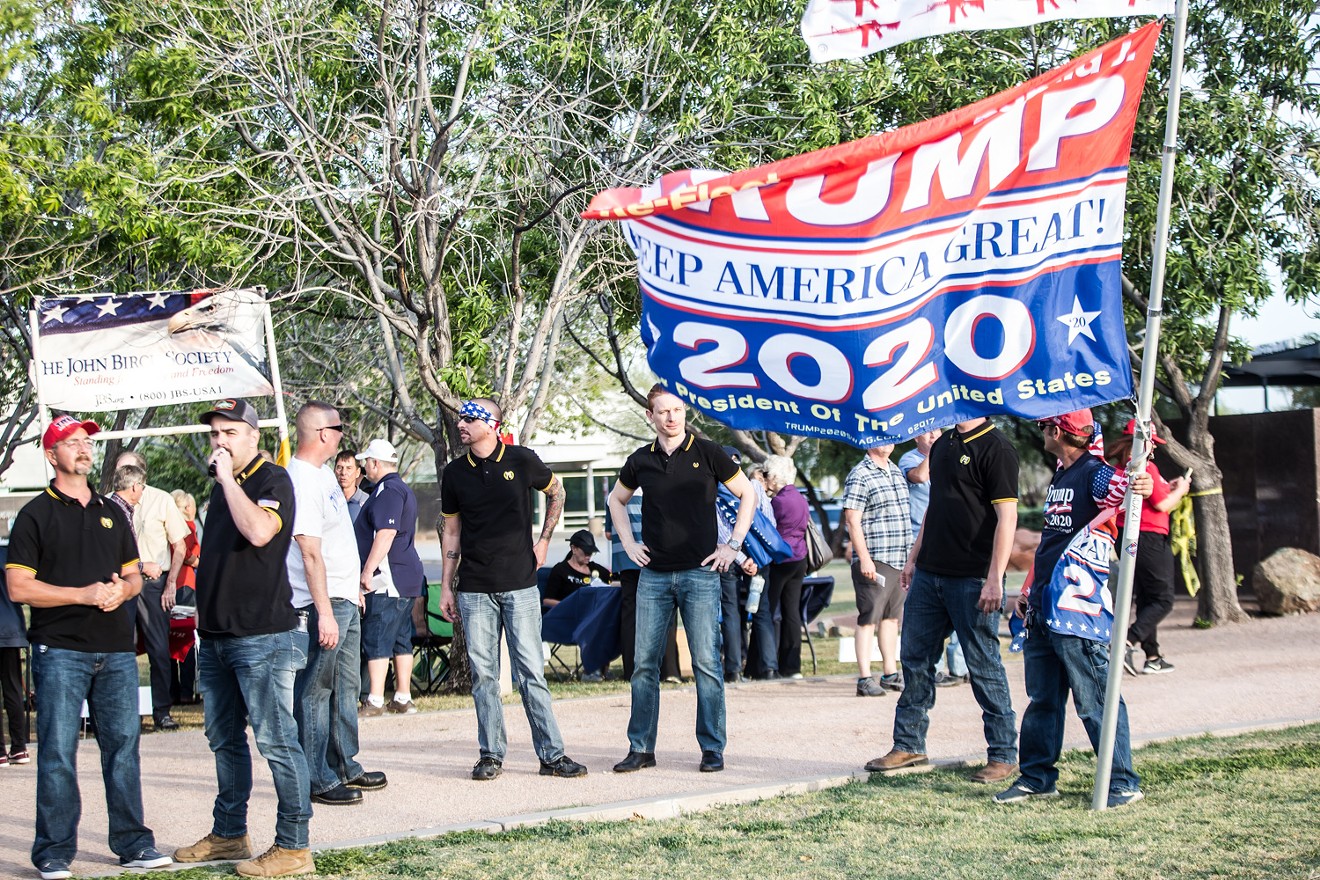 Members of the Proud Boys, a hate group of "western chauvinists."