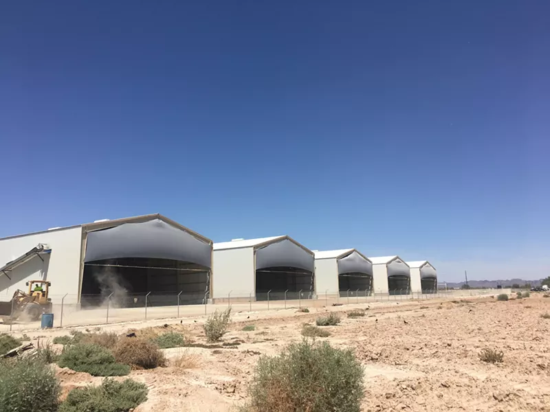 Image: The barns at Hickman's Family Farms in Tonopah.