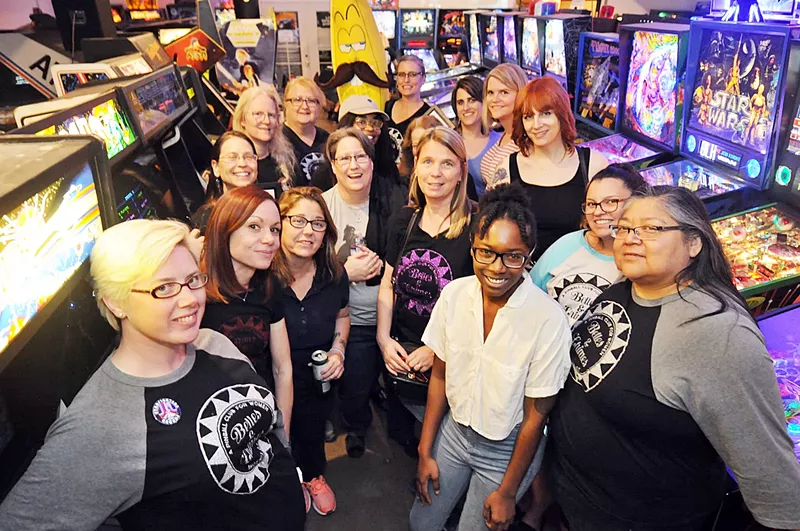 Image: Women like the members of Belles & Chimes in Phoenix are helping propel the popularity of pinball.