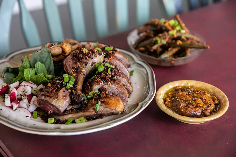 Image: A whole duck platter from Bri.