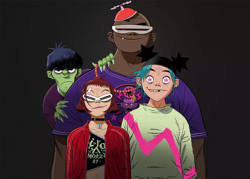 Image: Virtual band Gorillaz this week will stage their first show in the Valley since 2010.