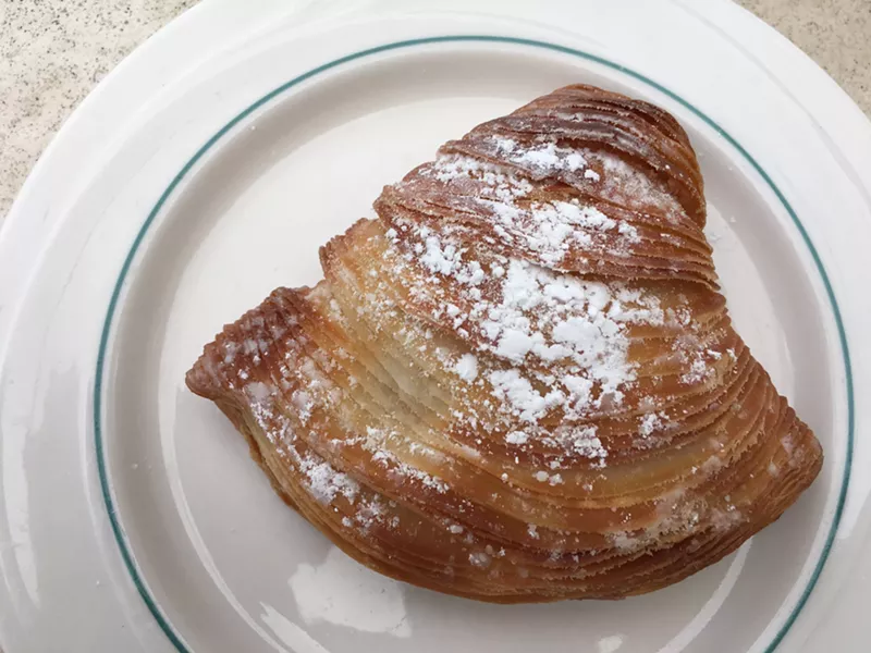 Image: A sugar-dusted sfogliatella