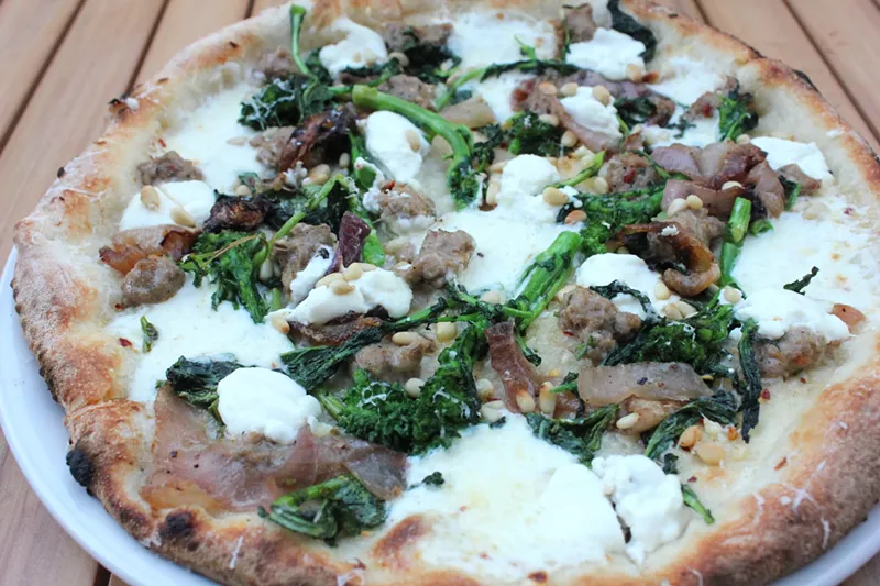 Image: The Rapini pie from LAMP Pizzeria.