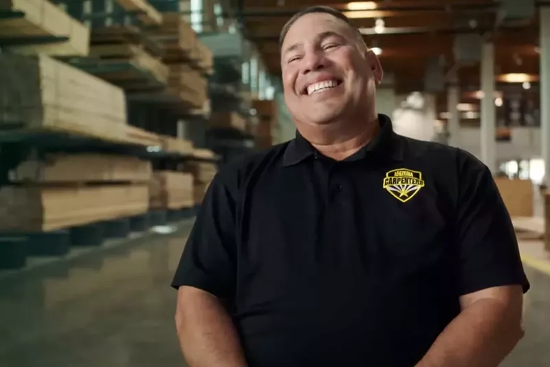 Image: Bill Ruiz, a carpenter in metro Phoenix, is featured in a new ad for the Biden for President campaign.