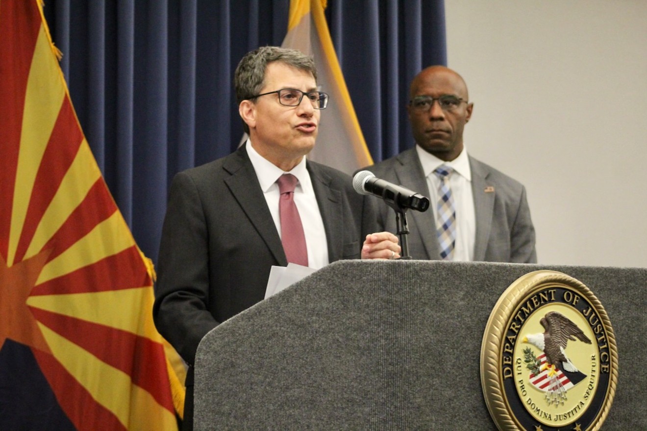 U.S. Attorney Gary Restaino warned election vigilantes against threatening election workers during a press conference on Monday in Phoenix.