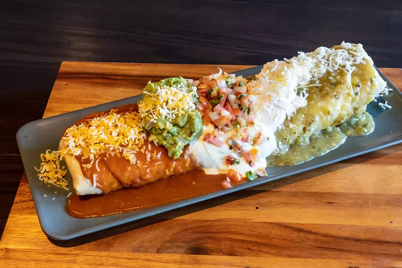 Image: Pack away this five-pound chimichanga in 20 minutes or less and win free Macayo's for a year.