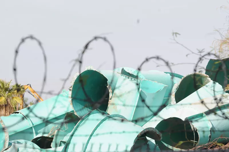 Image: The remains of one of Big Surf's water slides.