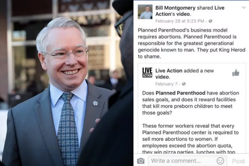 Image: Bill Montgomery and his 2017 Facebook post