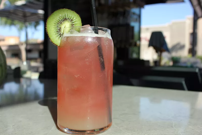 Image: An electric kombucha cocktail from Farm & Craft in Old Town