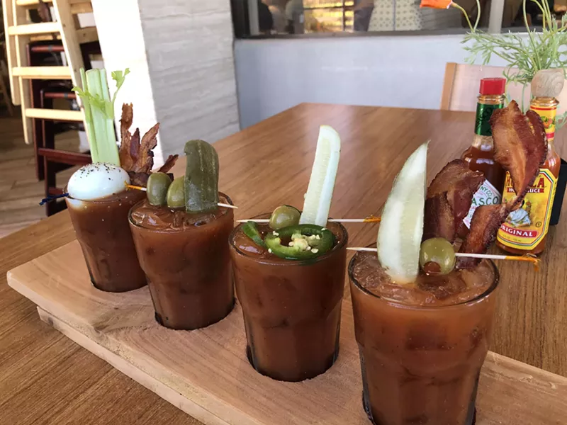 Image: There's now a bloody mary flight at U.S. Egg.