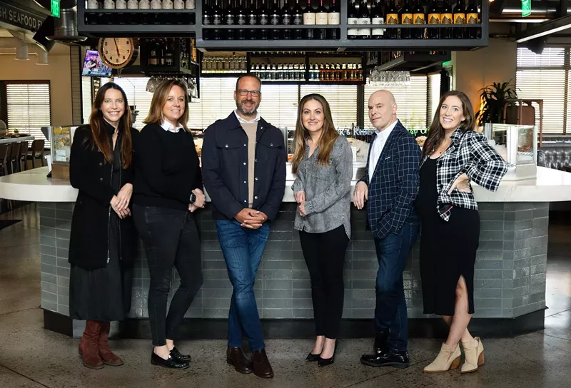 Image: The team from Hi Noon Hospitality, led by Adam Strecker, third from left, will launch a Mediterranean-inspired restaurant in Scottsdale.