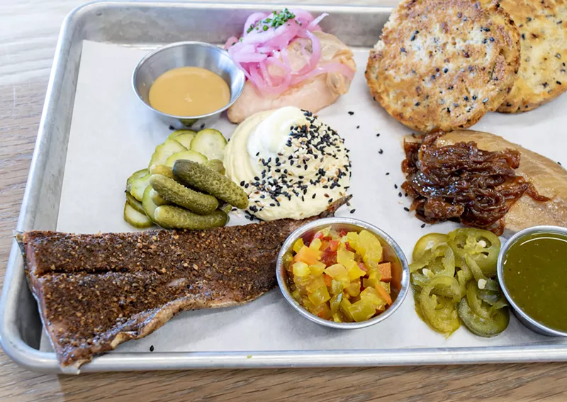 Image: The slightly remixed smoked fish platter.