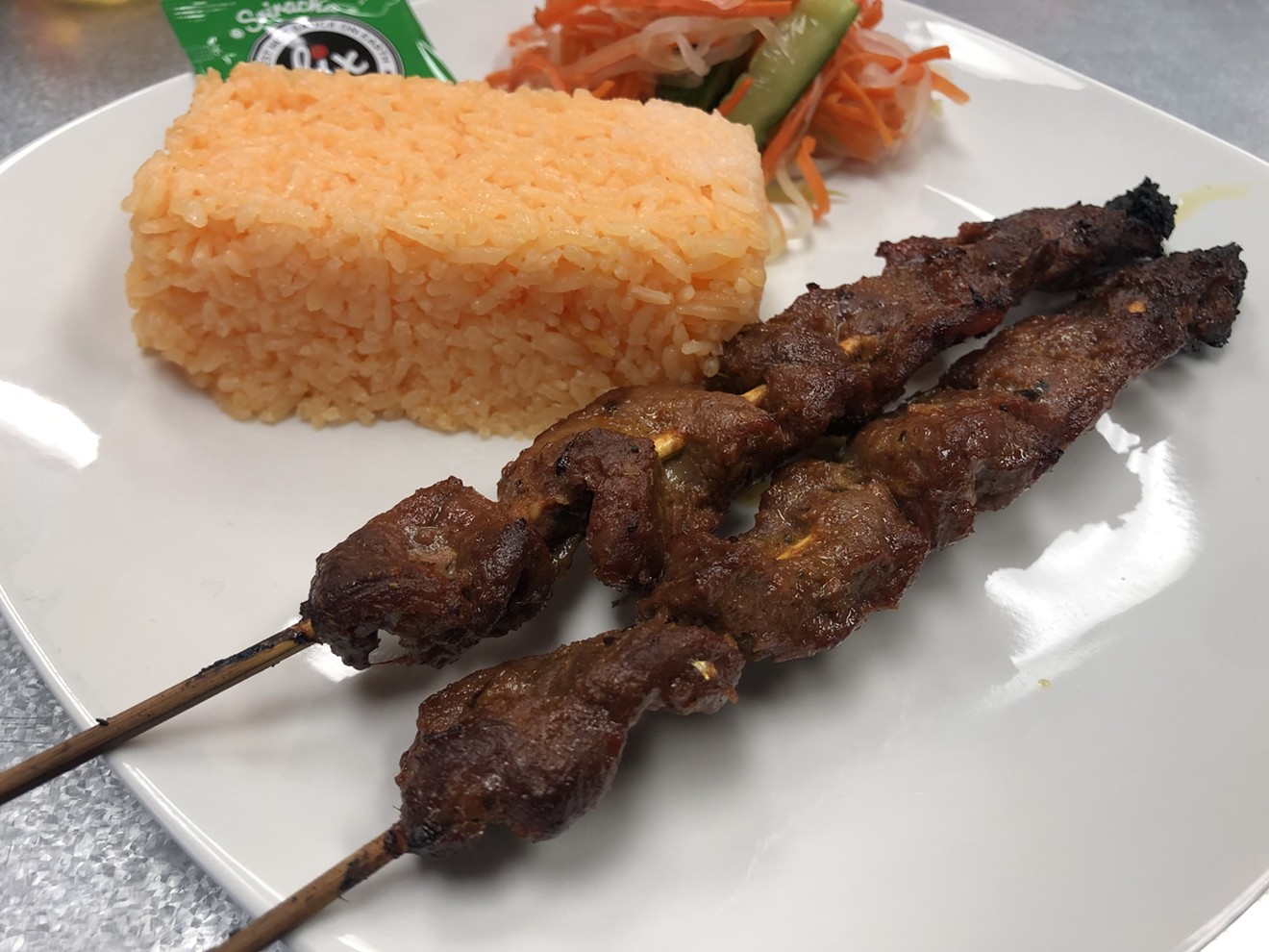 Grilled beef skewers from Thaily Restaurant in Chandler