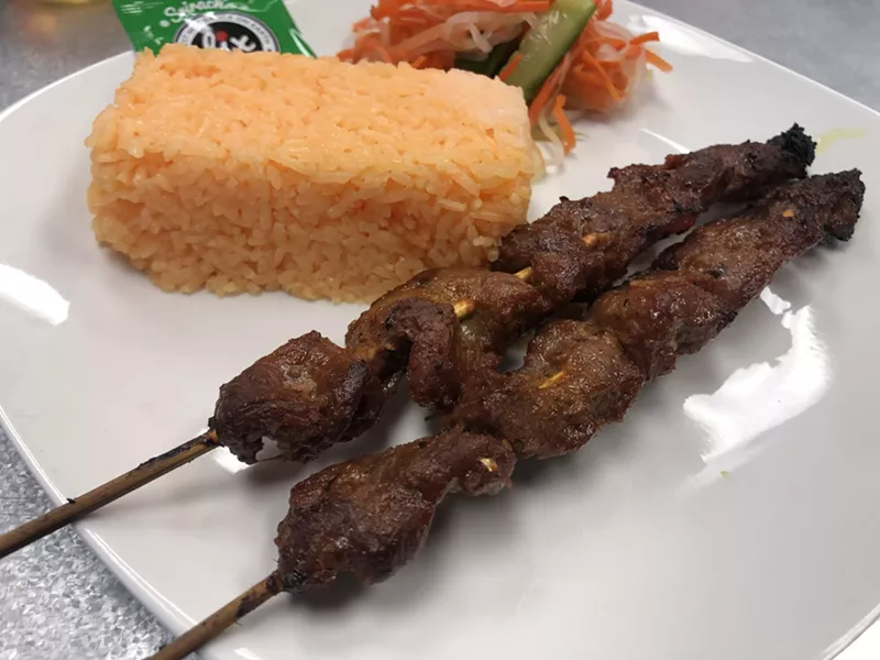 Image: Grilled beef skewers from Thaily Restaurant in Chandler