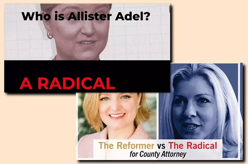 Image: Allister Adel and Julie Gunnigle are hitting each other with the same rhetoric in the race for Maricopa County Attorney.
