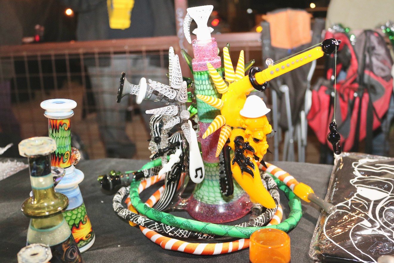 This monster hookah from artist Chris Drury sells for $15,000. The glassblower had it on display at Hendy's Heady Holiday.