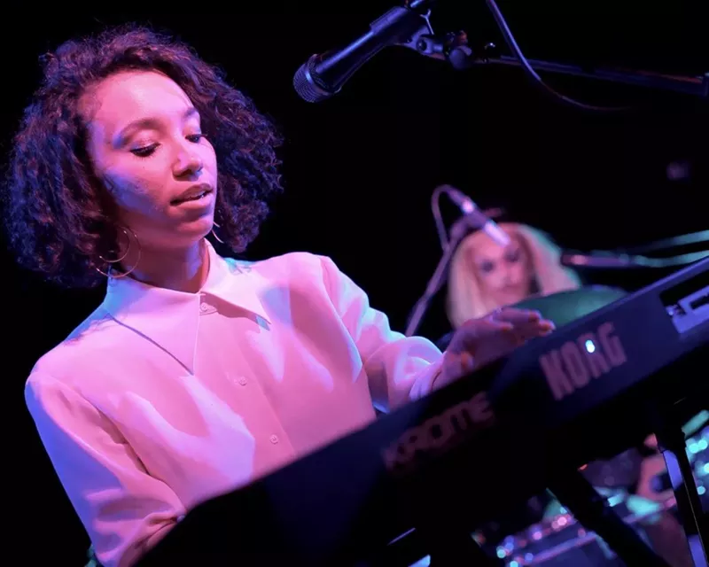 Image: Carly Bates rocks her Korg KROME with Hyperbella.