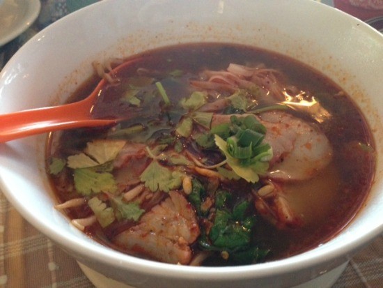 Thai boat noodle soup