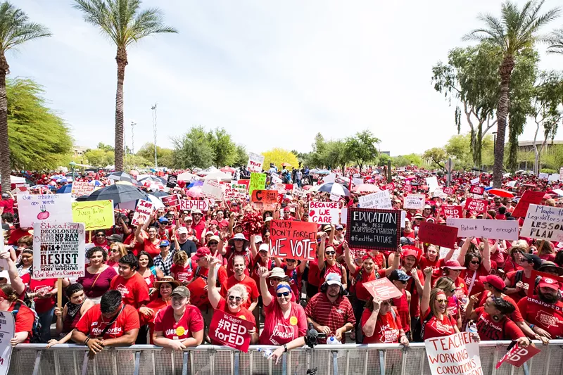 Image: #RedForEd making history.