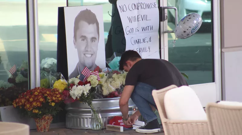 Image: a charlie kirk memorial
