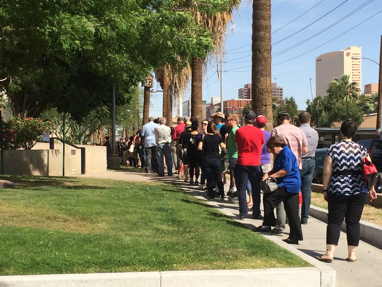 Some voters waited in line for up to five hours during the 2016 presidential preference election.