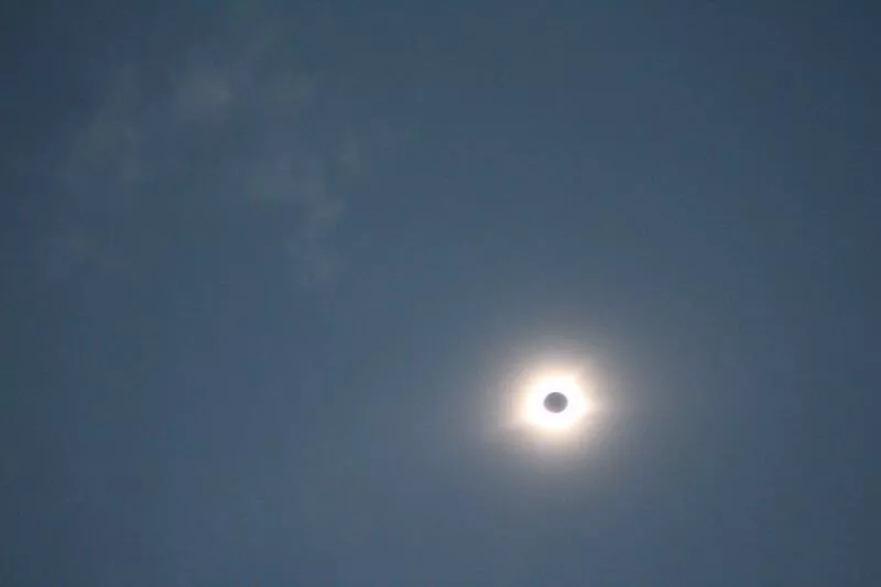 Image: No, there isn't really a permanent "dark side" of the moon, as can be visualized in this photo of last year's solar eclipse.