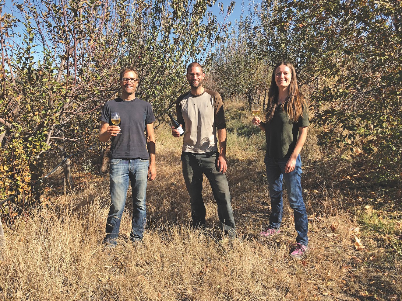 Three of Stoic Cider's co-founders: Kanin, Cody, and Tierney Routson. (Not pictured: co-founder Clare Stielstra.)