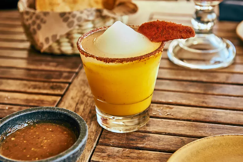 Image: The mango con chile margarita at SOL Mexican Cocina.