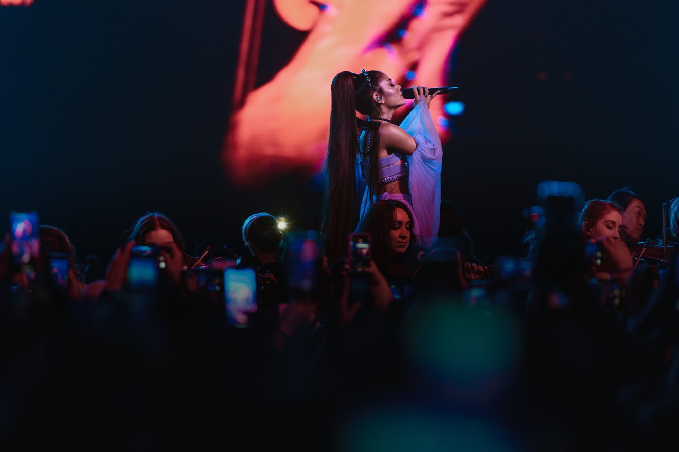 Ariana Grande closes out the weekend on the main stage with a bang.