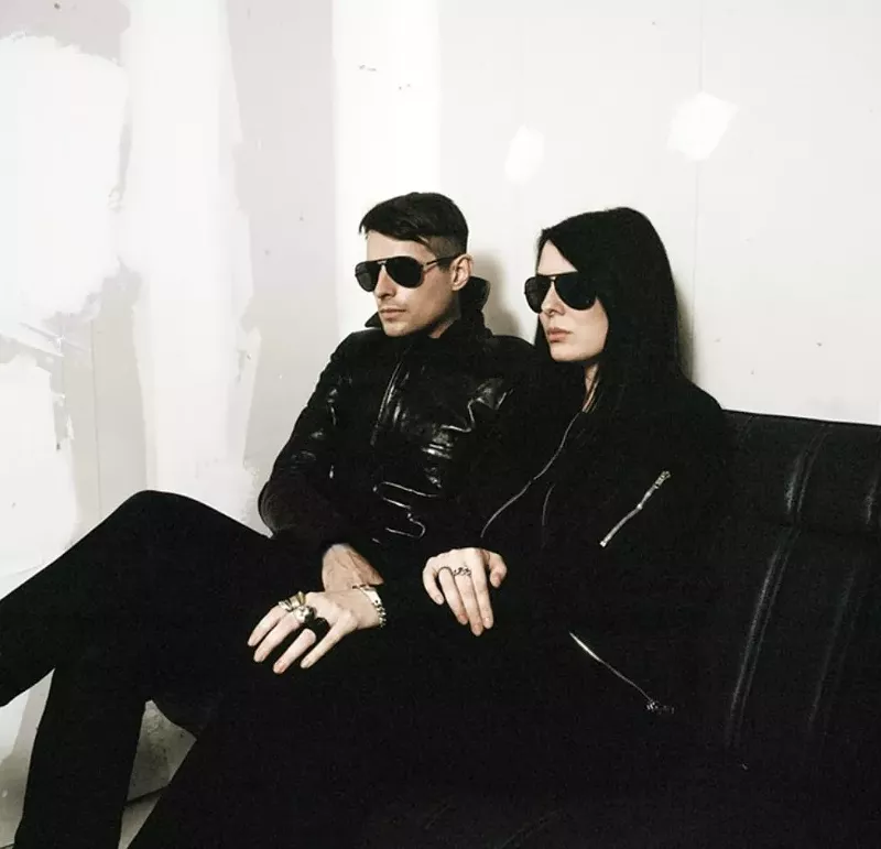 Image: Cold Cave, the project of Wesley Eisold, left, shown with Amy Lee, concentrates on single tracks.