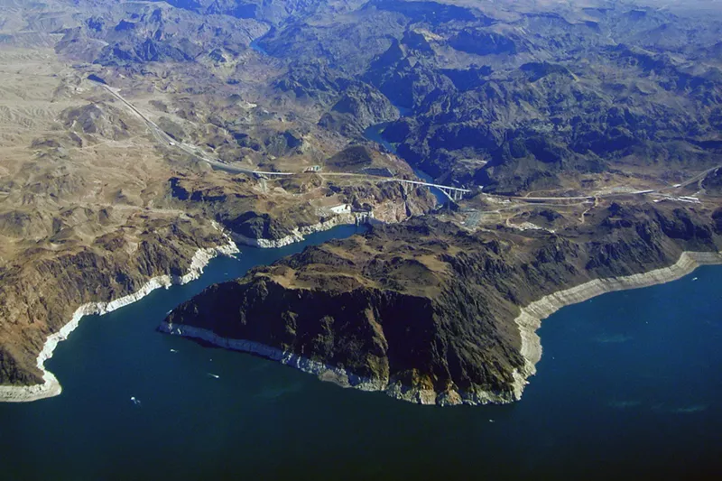 Image: Lake Mead and the Hoover Dam in 2010.