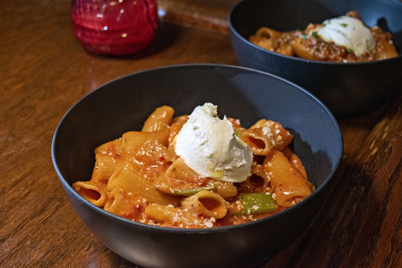 Rigatoni swimming in a glorious vodka sauce  which you can learn to make yourself.