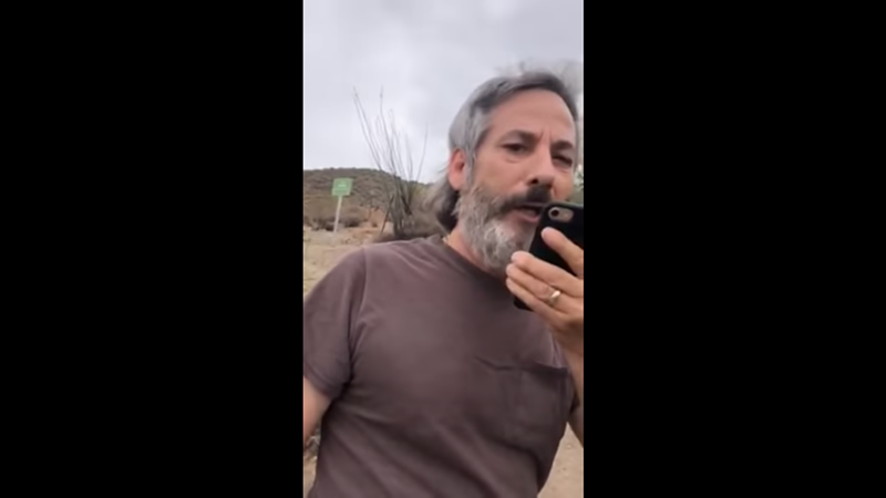 Image: Bill Jaffa said he felt "threatened" by the hiker, but police said a view shows no such thing.