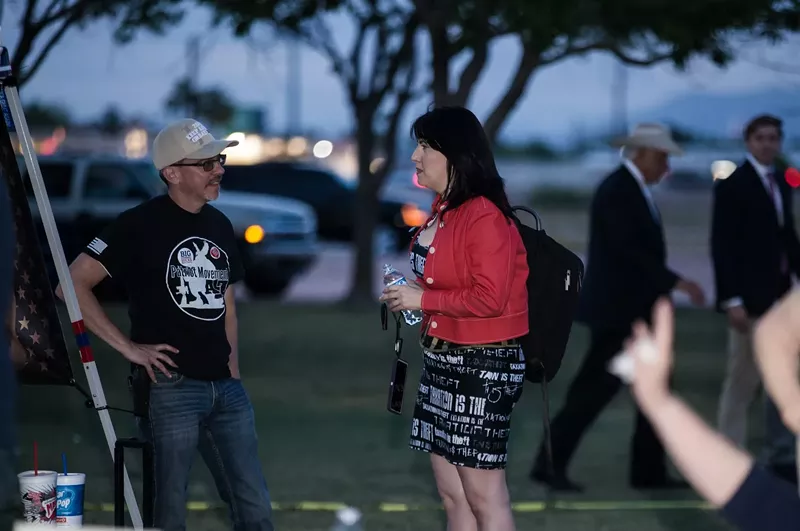 Image: Patriot Movement AZ leader Russell Jaffe with Sal DiCiccio constituent services representative Merissa Hamilton.