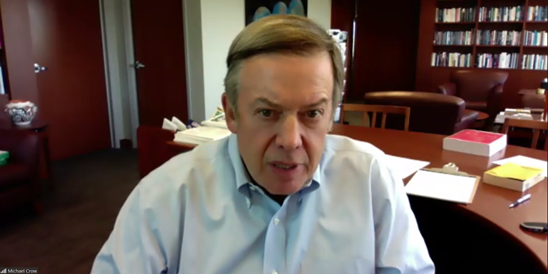 Image: ASU President Michael Crow said he expects COVID-19 measures to be the new norm at the university.