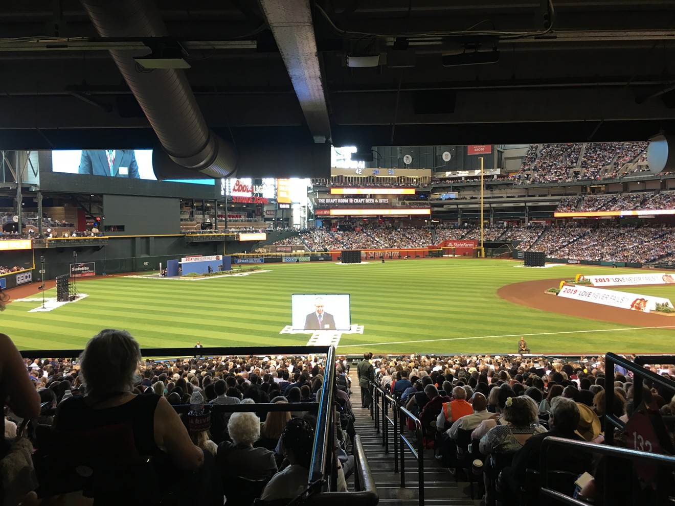 40,000 Jehovah's Witnesses fill the seats of Chase Field on Friday, August 9, 2019, the first day of an international convention.
