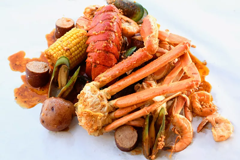 Image: Angry Crab Shack has a clean dozen locations around town.