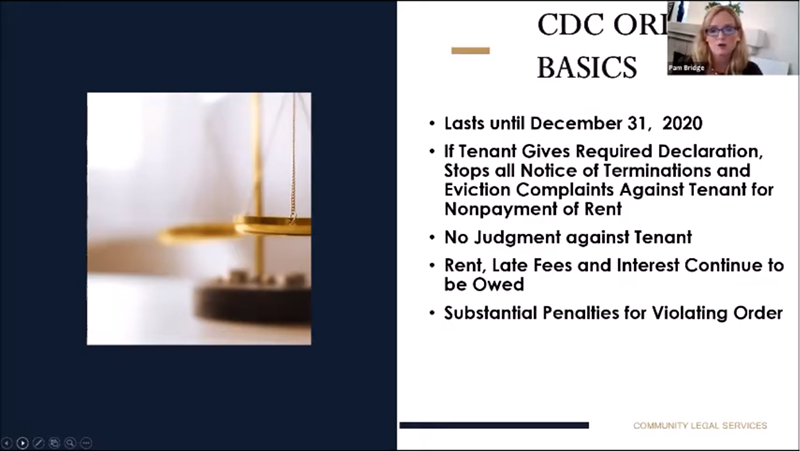 Image: Community Legal Services' Pamela Bridge has some tips on avoiding being evicted if you can't pay rent.