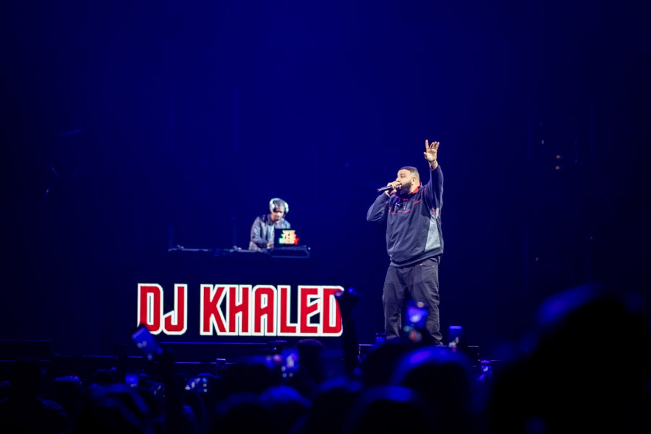 DJ Khaled got the crowd pumped and ready for Demi.